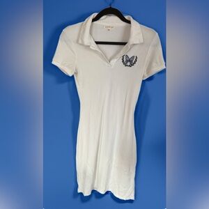 Juniors Ultra Flirt White Body-con dress. Size Medium